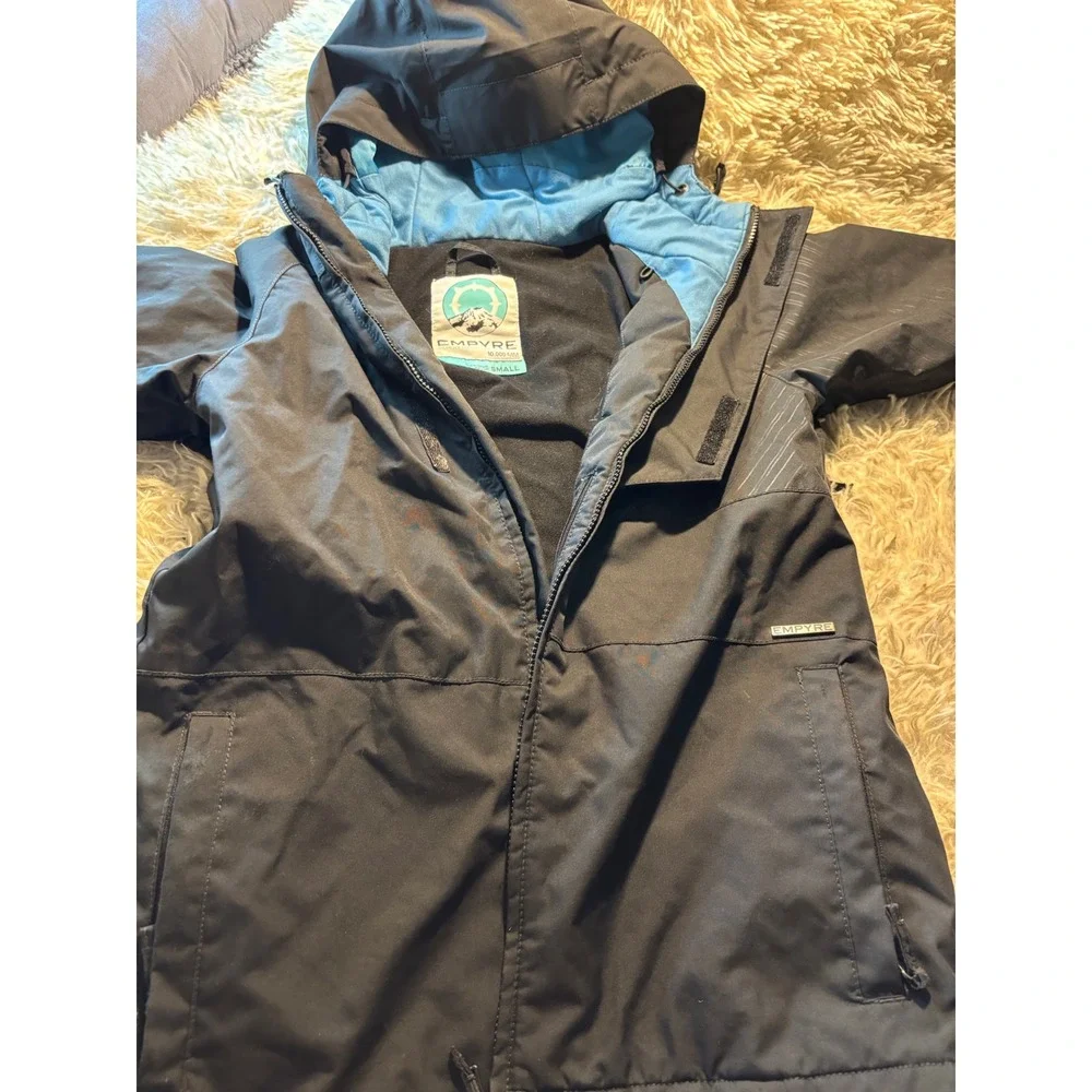 Empyre Womens Technical Snowboard Jacket‎ Black 10K Waterproof Hooded Small